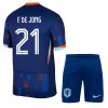 Maillot de Supporter Pays-Bas Frenkie de Jong 21 Extérieur Euro 2024 Pour Enfant